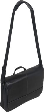 Kenneth Cole REACTION Risky Business Messenger Full-Grain Colombian Leather Crossbody Laptop Case & Tablet Day Bag - Image 5
